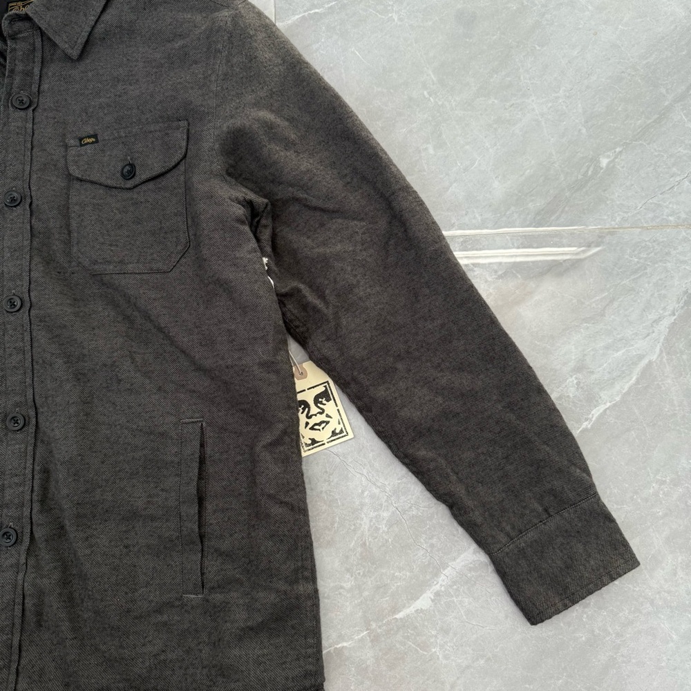 Men’s Obey Field Master Quilted Lined Flannel Button Up Jacket Size Small - Picture 5 of 16